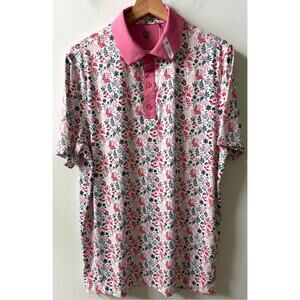 Graham Luxe Winter Flower Polo  men's size M